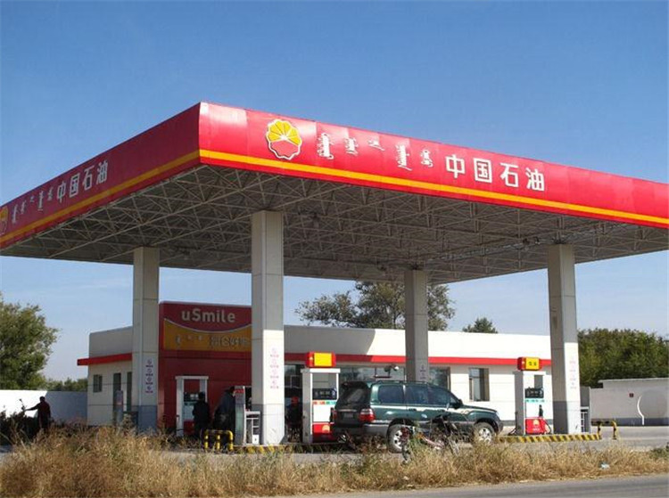 日照加油站钢结构网架案例1